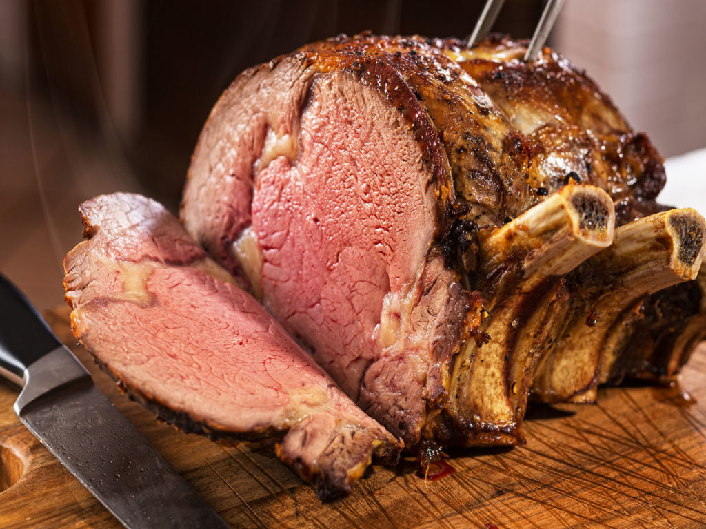 sliced prime rib