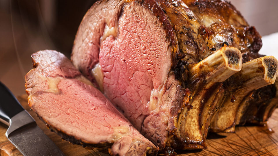 sliced prime rib